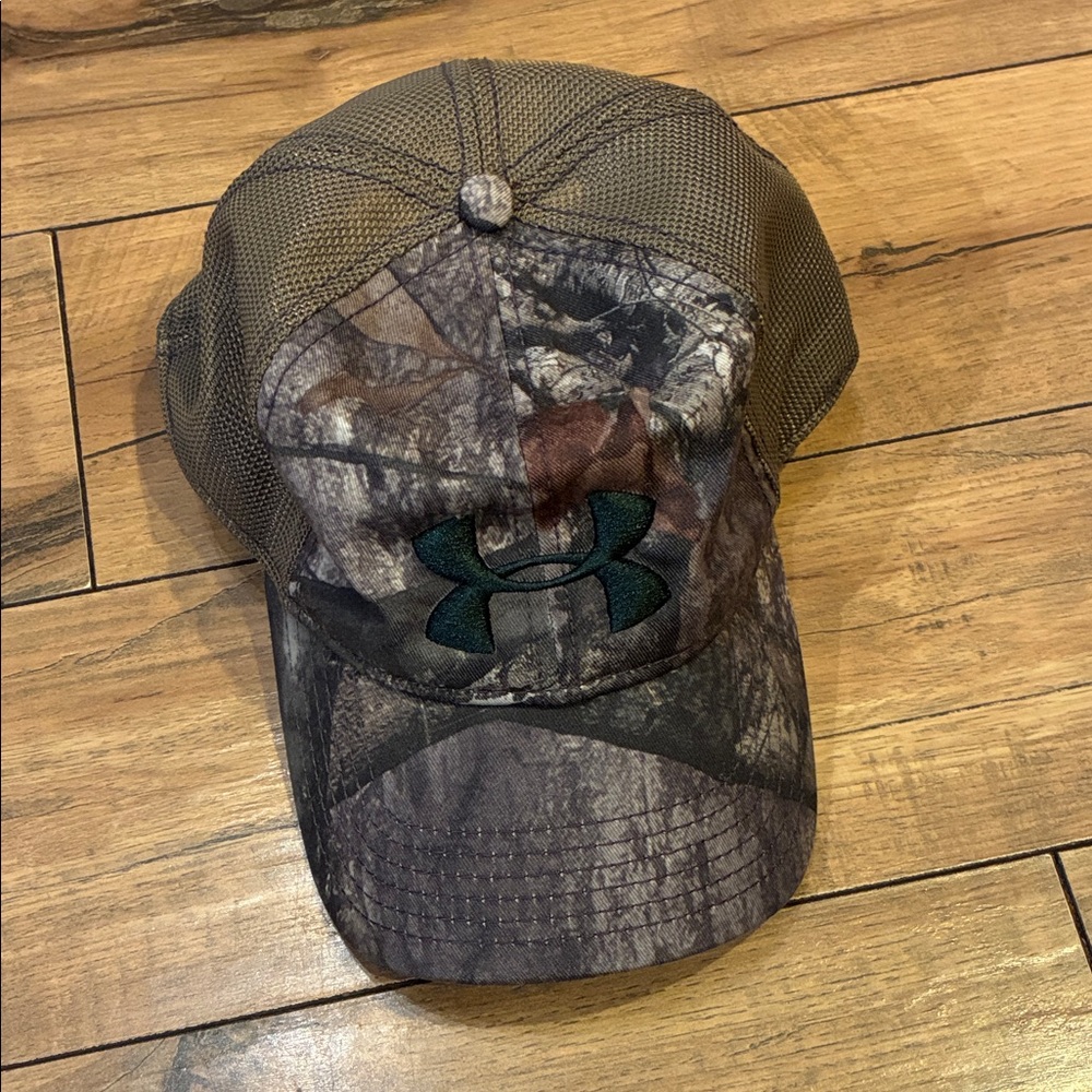 Under Armour Brown Camo Hunting Mesh Back Baseball Cap